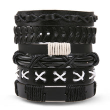 Load image into Gallery viewer, Fashion Metal Leather Bracelet Men Women Jewelry Vintage Multilayer Handmade Braided Charm Bracelets Boho Bracelet Set Wholesale
