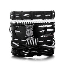 Load image into Gallery viewer, Fashion Metal Leather Bracelet Men Women Jewelry Vintage Multilayer Handmade Braided Charm Bracelets Boho Bracelet Set Wholesale