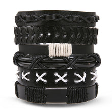 Load image into Gallery viewer, Fashion Metal Leather Bracelet Men Women Jewelry Vintage Multilayer Handmade Braided Charm Bracelets Boho Bracelet Set Wholesale