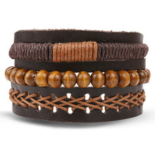 Load image into Gallery viewer, Fashion Metal Leather Bracelet Men Women Jewelry Vintage Multilayer Handmade Braided Charm Bracelets Boho Bracelet Set Wholesale