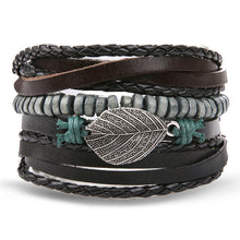 Load image into Gallery viewer, Fashion Metal Leather Bracelet Men Women Jewelry Vintage Multilayer Handmade Braided Charm Bracelets Boho Bracelet Set Wholesale
