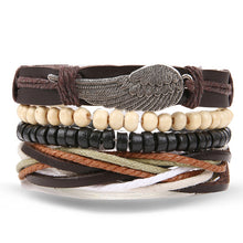 Load image into Gallery viewer, Fashion Metal Leather Bracelet Men Women Jewelry Vintage Multilayer Handmade Braided Charm Bracelets Boho Bracelet Set Wholesale