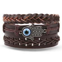 Load image into Gallery viewer, Fashion Metal Leather Bracelet Men Women Jewelry Vintage Multilayer Handmade Braided Charm Bracelets Boho Bracelet Set Wholesale