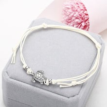 Load image into Gallery viewer, Boho  Anklet  for Women Fashion Black White Wax String Lacing Foot Jewelry Beads Bracelet Fashion Beach Jewelry ns37